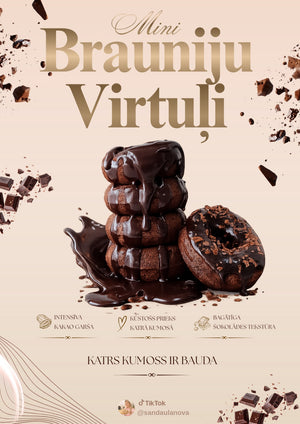 Šokolādes Braunija mini Virtuļi