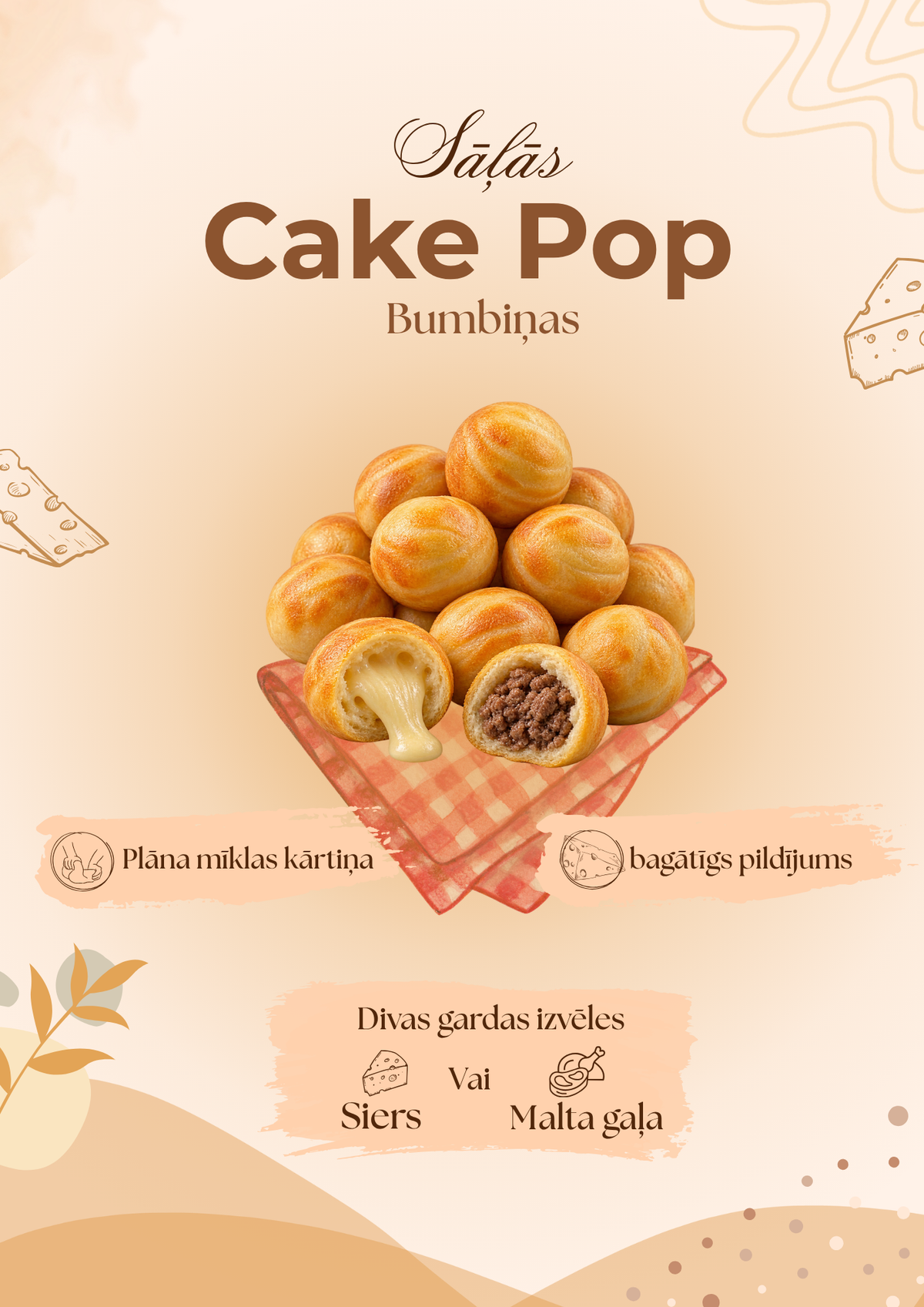 Sāļās Cake Pop Bumbiņas
