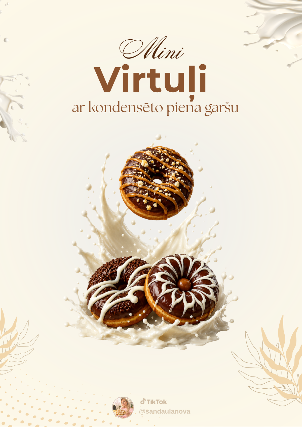 Klasiskie mini Virtuļi ar Kondensētā Piena garšu